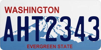 WA license plate AHT2343
