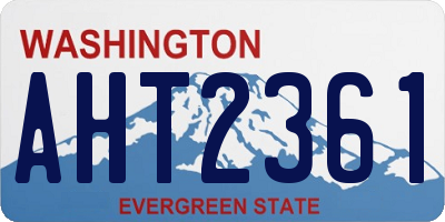 WA license plate AHT2361
