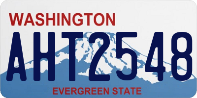 WA license plate AHT2548