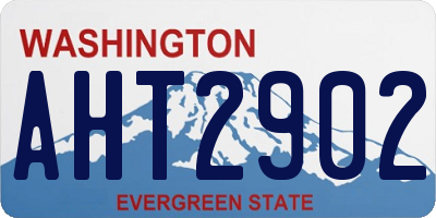 WA license plate AHT2902