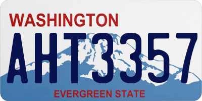 WA license plate AHT3357