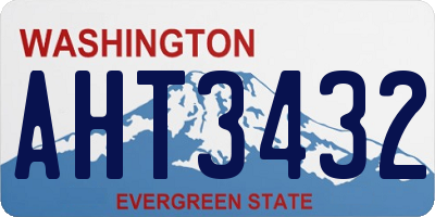 WA license plate AHT3432