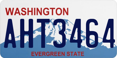 WA license plate AHT3464