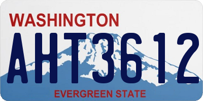 WA license plate AHT3612