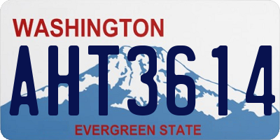 WA license plate AHT3614
