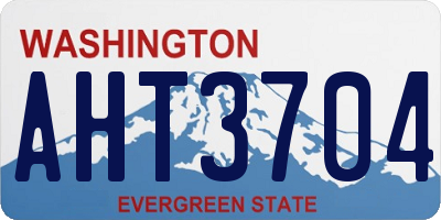 WA license plate AHT3704