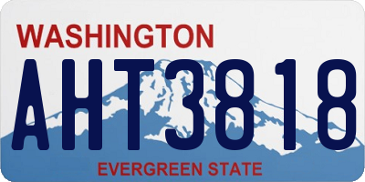 WA license plate AHT3818