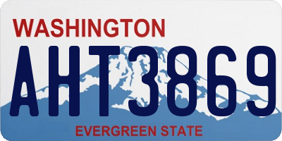 WA license plate AHT3869