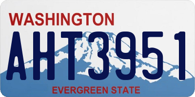 WA license plate AHT3951