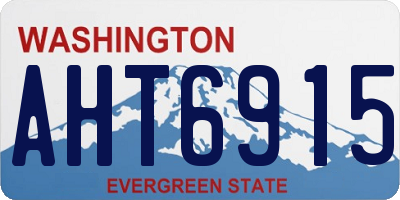 WA license plate AHT6915