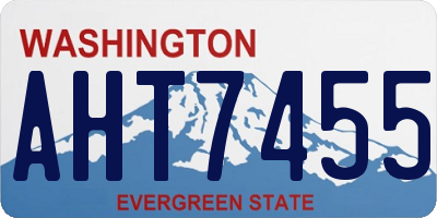 WA license plate AHT7455