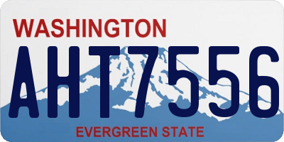 WA license plate AHT7556