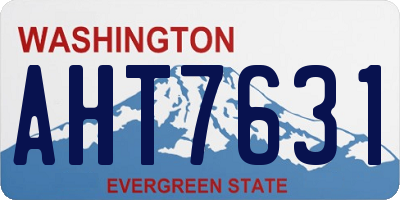 WA license plate AHT7631