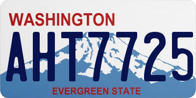 WA license plate AHT7725