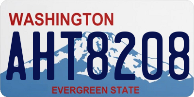 WA license plate AHT8208