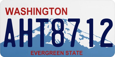 WA license plate AHT8712