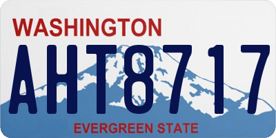 WA license plate AHT8717