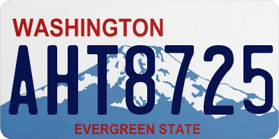 WA license plate AHT8725