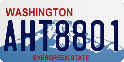 WA license plate AHT8801