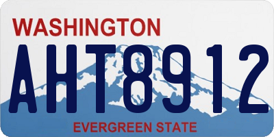 WA license plate AHT8912