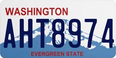 WA license plate AHT8974