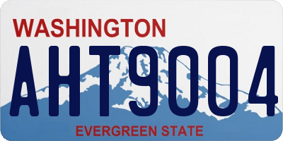 WA license plate AHT9004