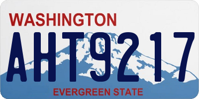 WA license plate AHT9217