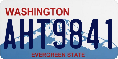 WA license plate AHT9841