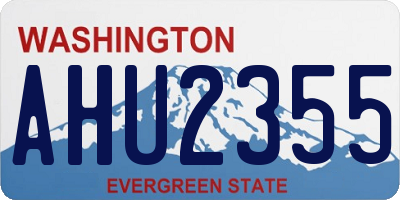 WA license plate AHU2355