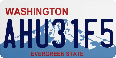 WA license plate AHU31F5