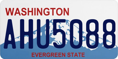 WA license plate AHU5088