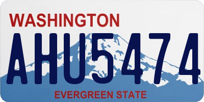 WA license plate AHU5474