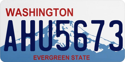 WA license plate AHU5673