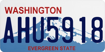 WA license plate AHU5918
