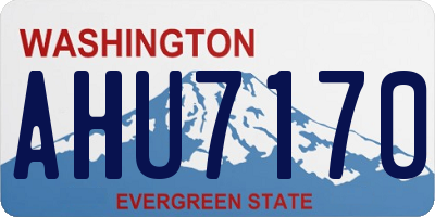 WA license plate AHU7170