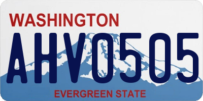 WA license plate AHV0505
