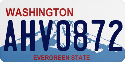 WA license plate AHV0872