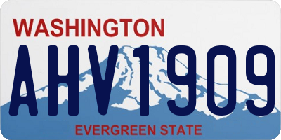 WA license plate AHV1909