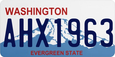 WA license plate AHX1963