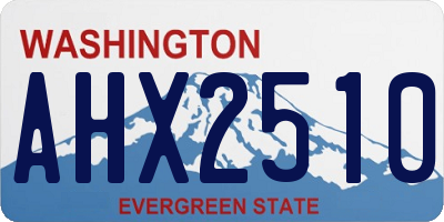 WA license plate AHX2510