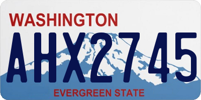 WA license plate AHX2745