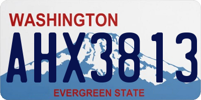 WA license plate AHX3813