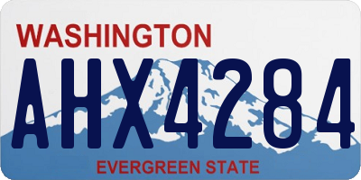 WA license plate AHX4284