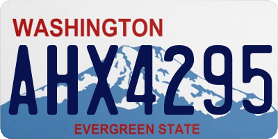 WA license plate AHX4295