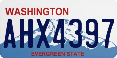 WA license plate AHX4397