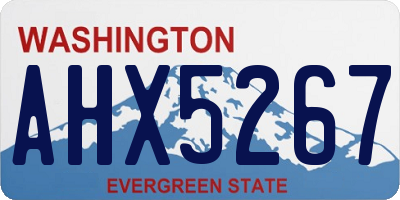 WA license plate AHX5267