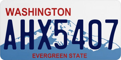 WA license plate AHX5407