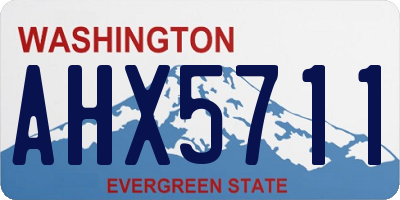 WA license plate AHX5711