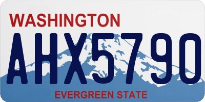 WA license plate AHX5790