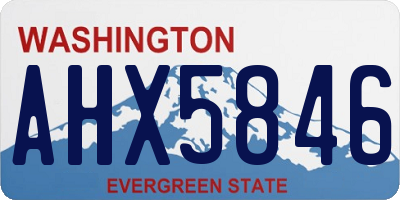 WA license plate AHX5846